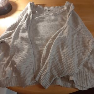 American Eagle Waffle Knit Oversized Sweater